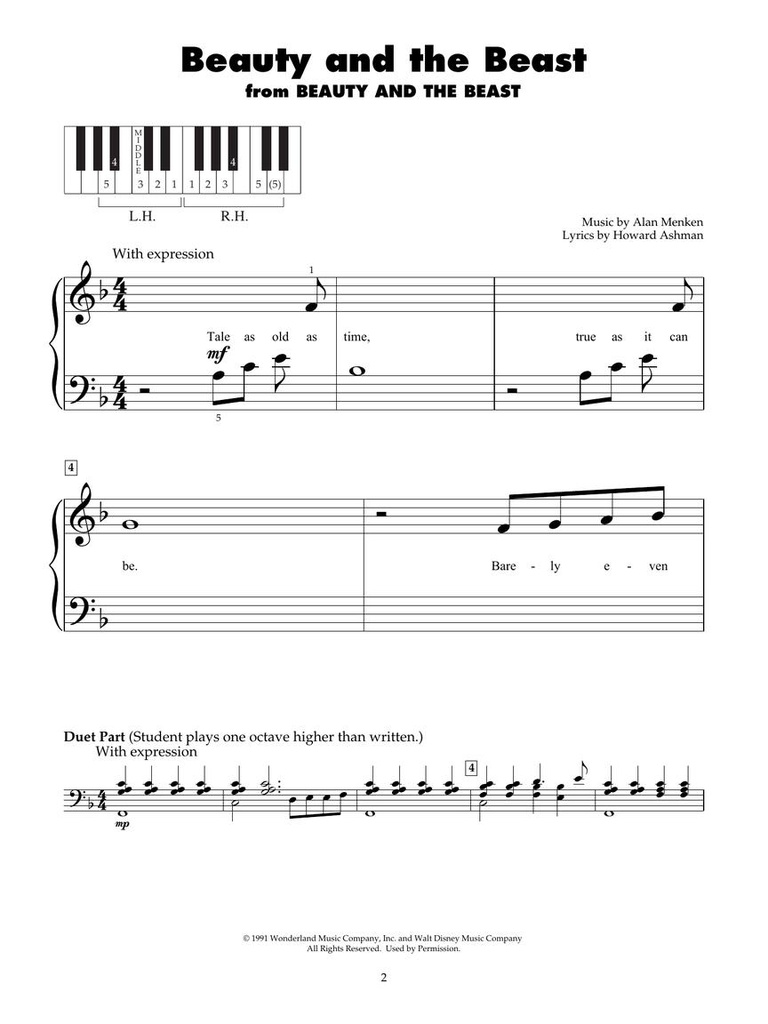 Disney Movie Fun - Five-Finger-Piano