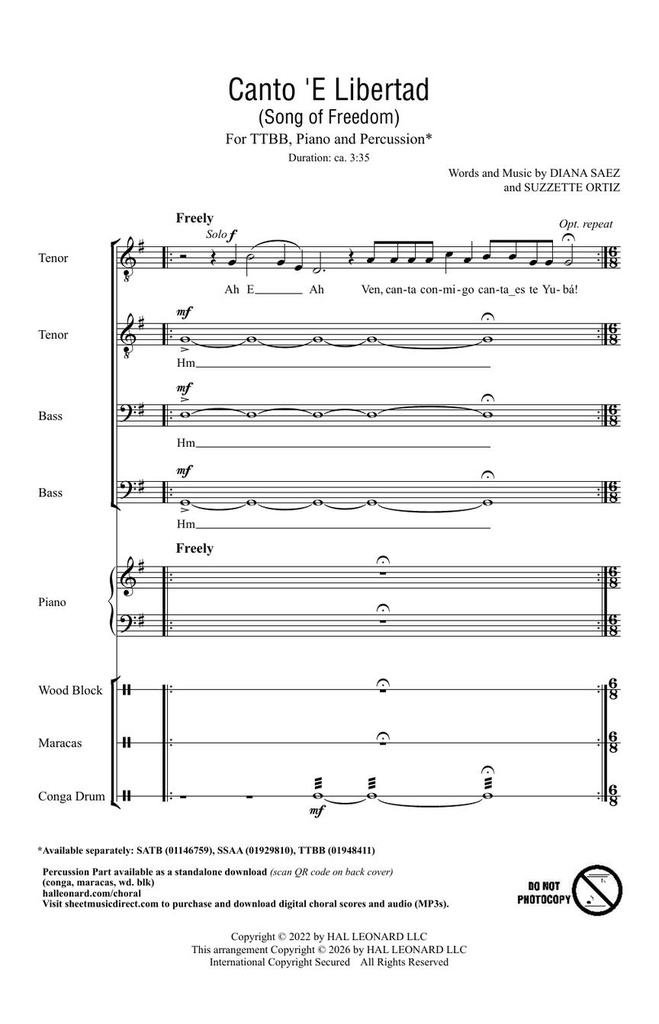 Canto 'E Libertad (Song of Freedom)