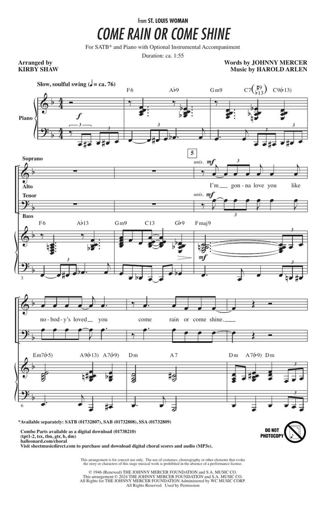 Come rain or come shine