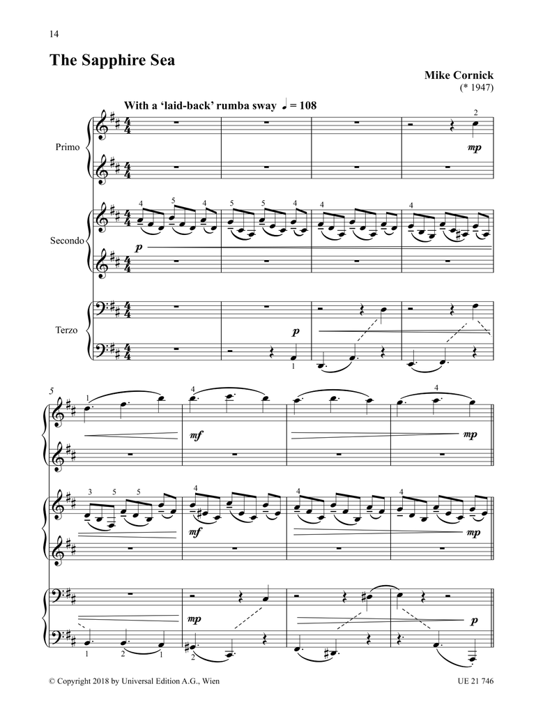 4 Afro-Caribbean Pieces for 6 Hands at 1 Piano