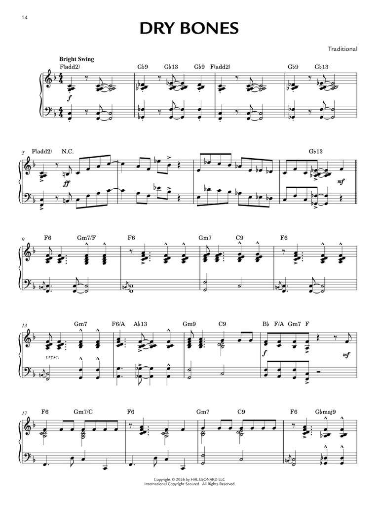 Jazz Spirituals - Jazz Piano Solos Vol. 69