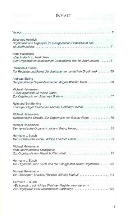 Zur deutschen Orgelmusik des 19. Jahrhunderts