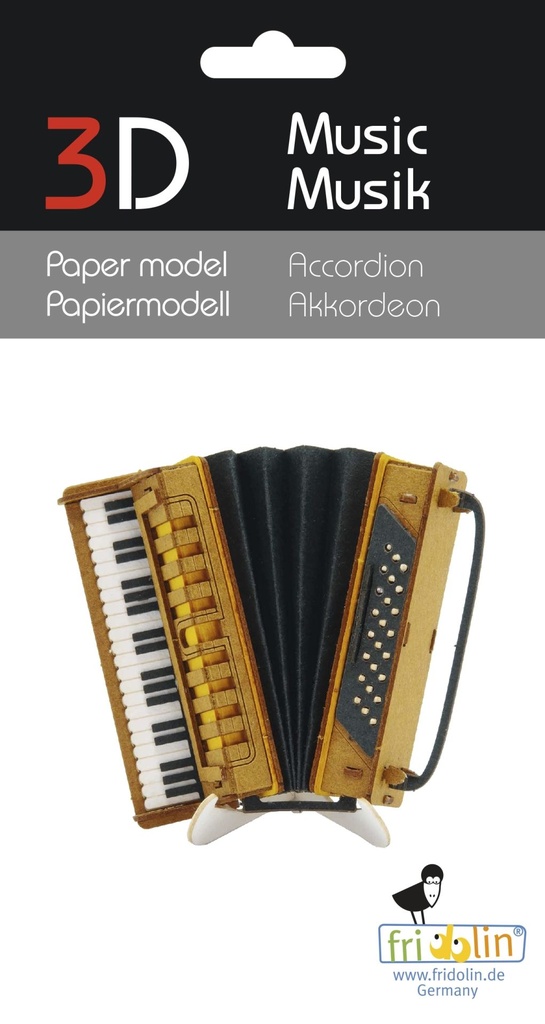 3D Papiermodell Akkordeon