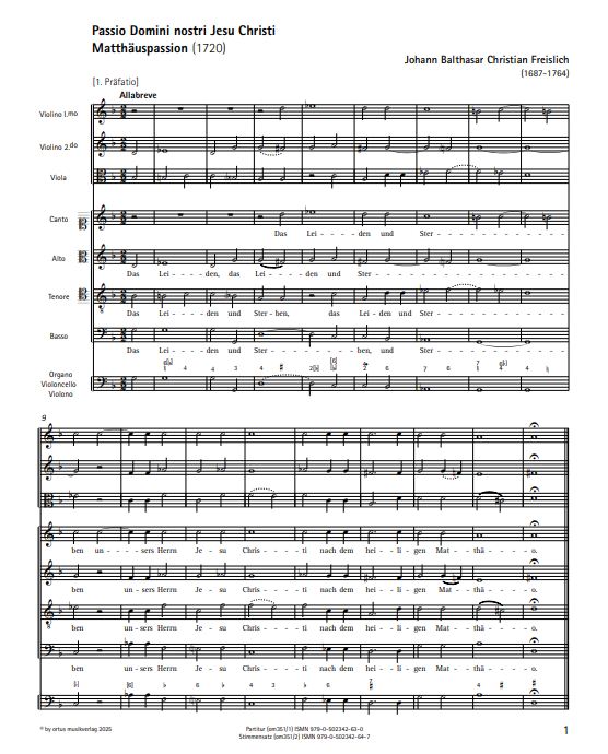 Passio Domini nostri Jesu Christi - Matthäuspassion (1720)