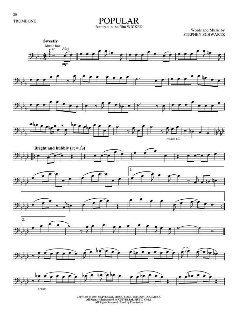 Songs from KPop Demon Hunters, Minecraft, Wicked and more Top Movies - Posaune