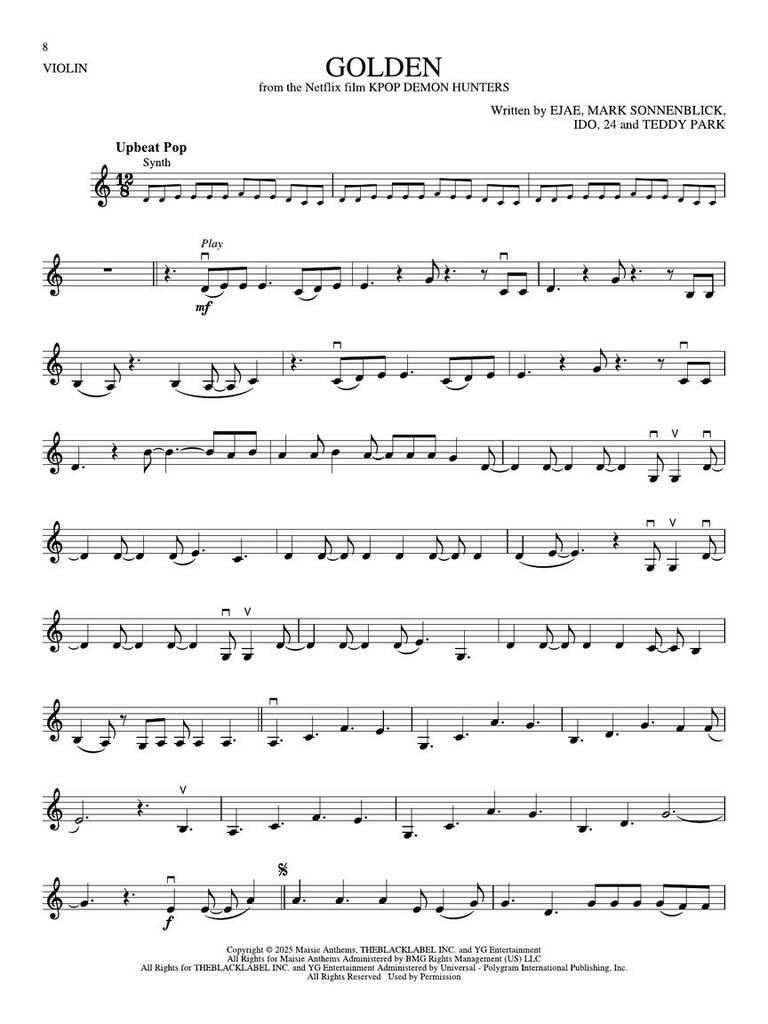 Songs from KPop Demon Hunters, Minecraft, Wicked and more Top Movies - Violine