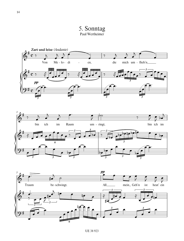 Irmelin Rose und andere Gesänge op. 7