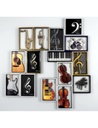 Magnet Violinschlüssel Gold - Framed