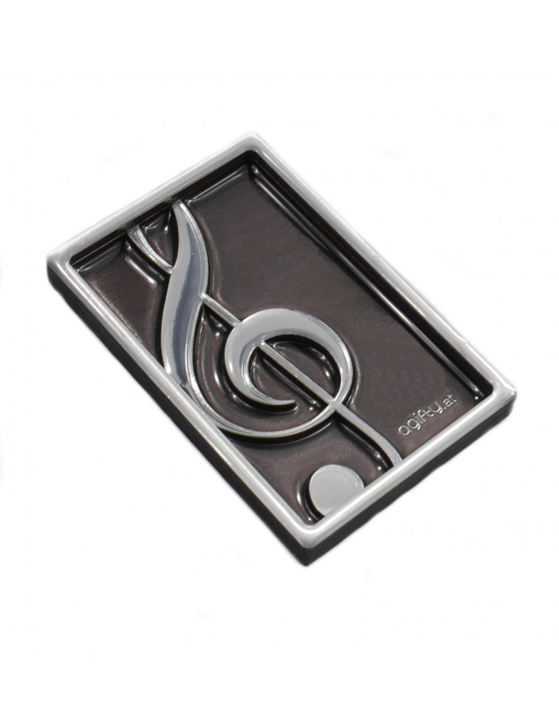 Magnet Violinschüssel silber - Framed