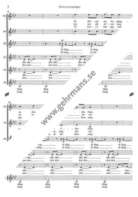 Det är en ros utsprungen / Es ist ein Ros entsprungen / Lo how a rose e'er blooming