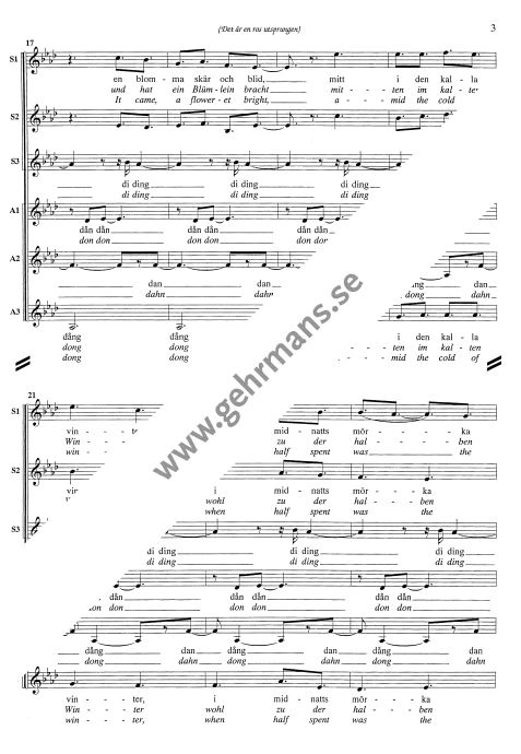 Det är en ros utsprungen / Es ist ein Ros entsprungen / Lo how a rose e'er blooming