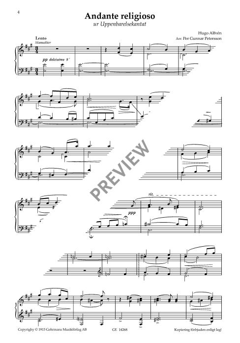 Hugo Alfven pa Orgel