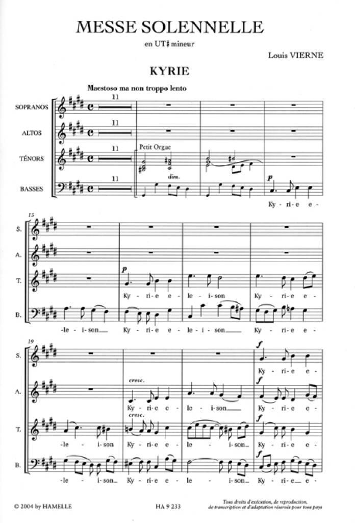 Messe solennelle en Ut mineur, op. 16