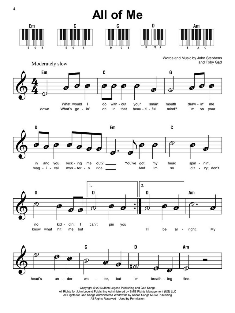 Beautiful Ballads - Super Easy Songbook