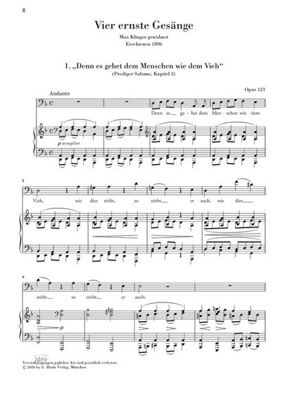 Vier ernste Gesänge, op. 121