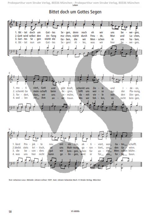 Bach-Choräle mit neuen Texten - SATB
