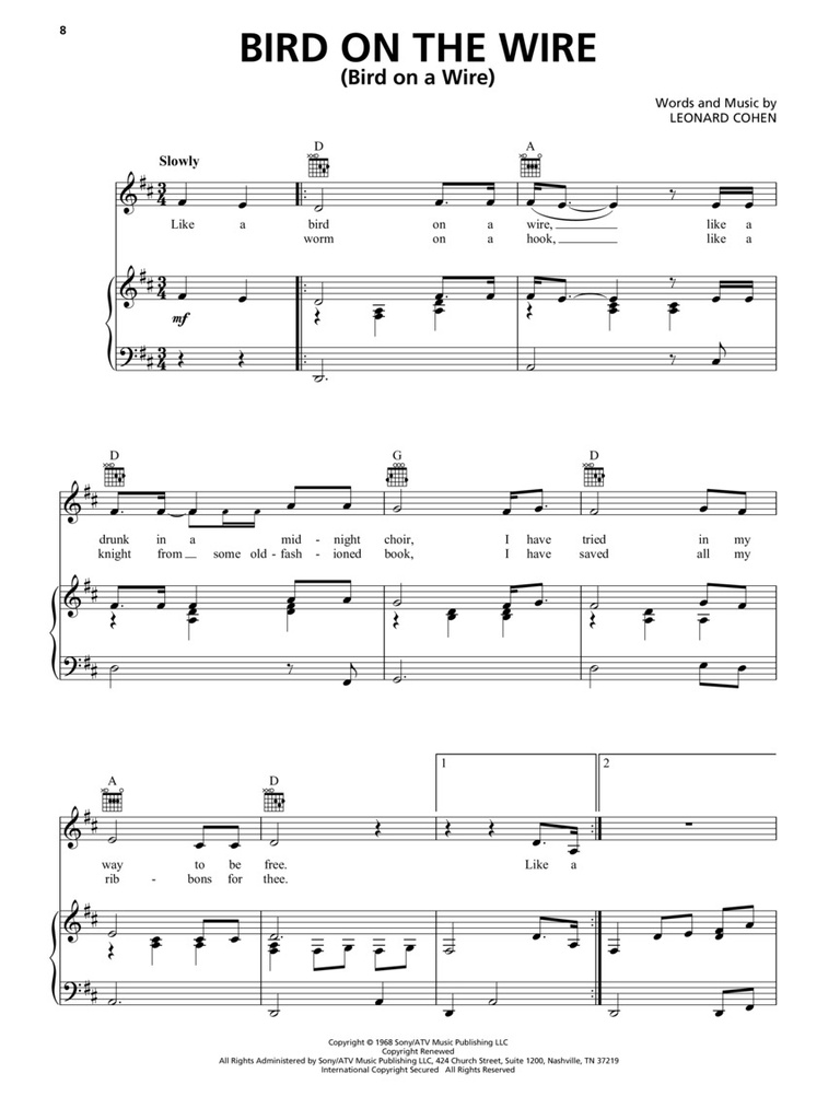 Leonard Cohen - Sheet Music Collection