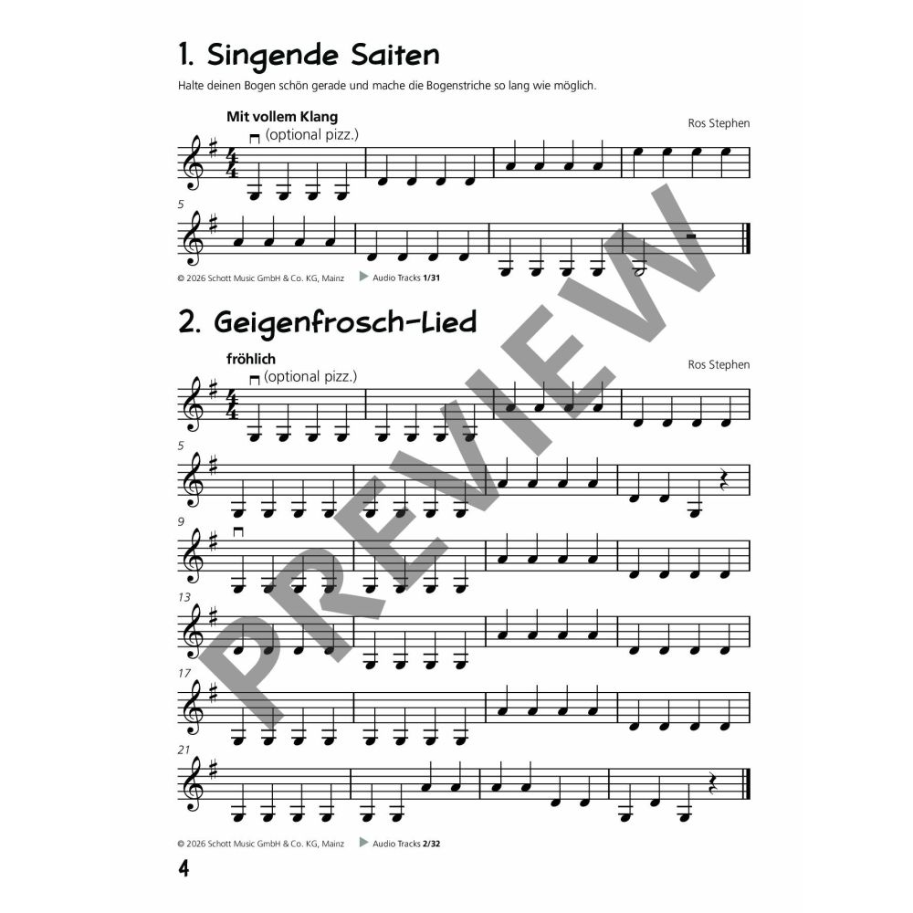 Geigenfrosch & Co - Konzertbuch