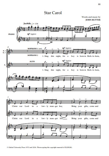 Carols for upper voices