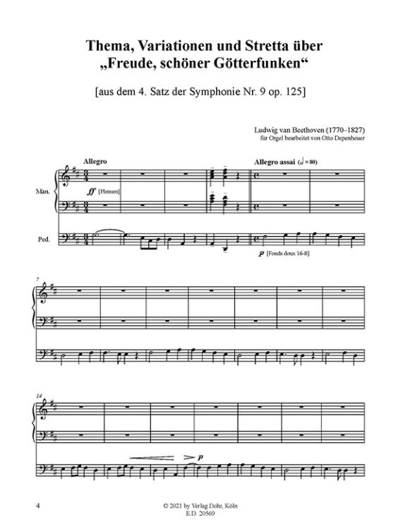 Freude schöner Götterfunken aus op. 125