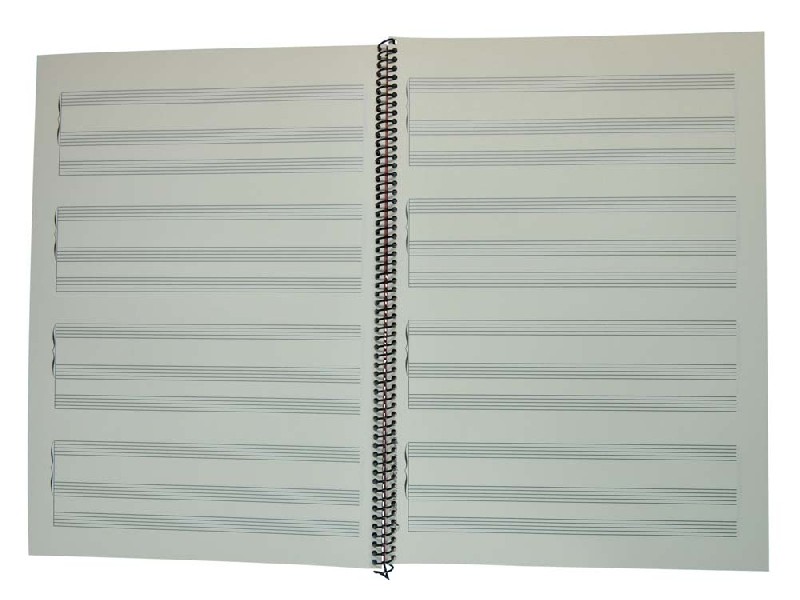 Notenheft A4 hoch 4x3 (Orgel)