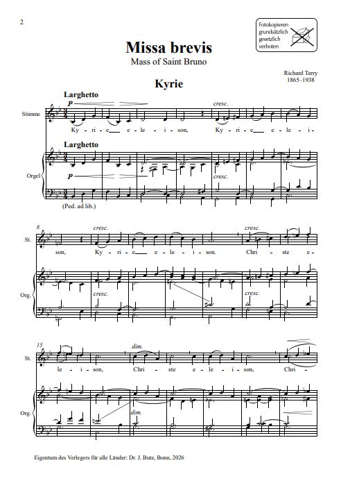 Missa brevis (Mass of St. Bruno)