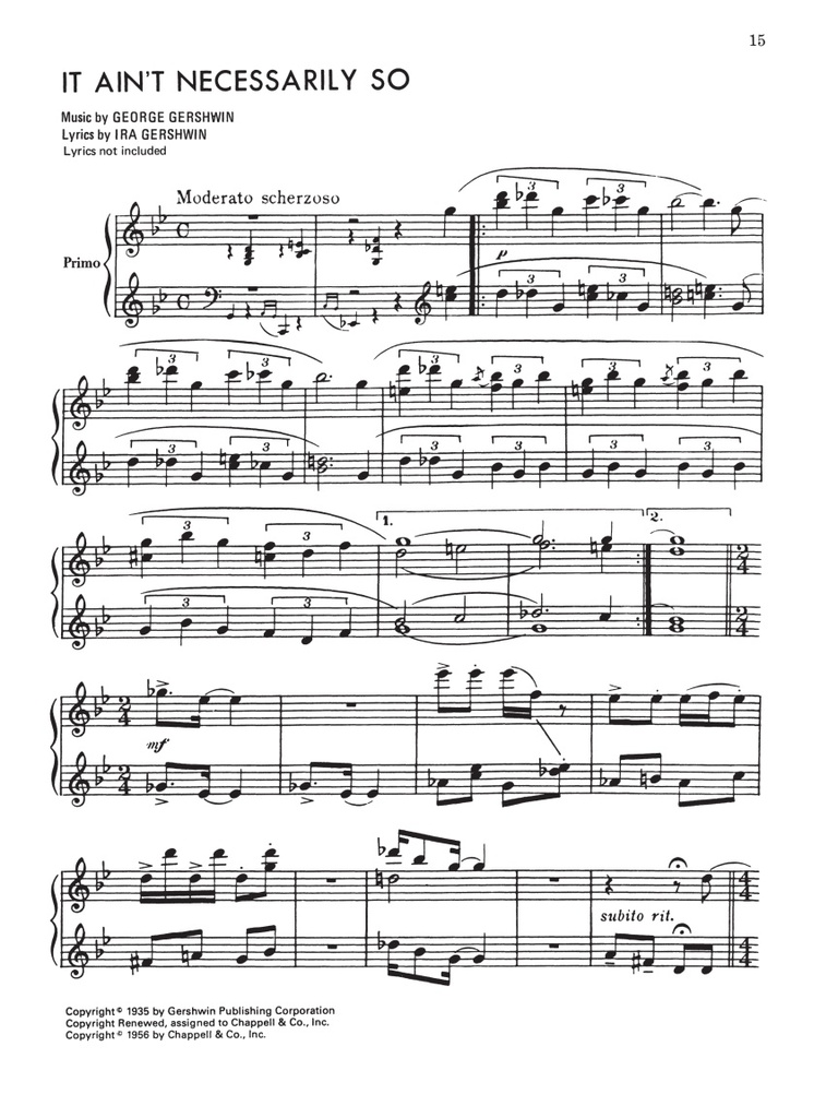 Gershwin Piano Duets