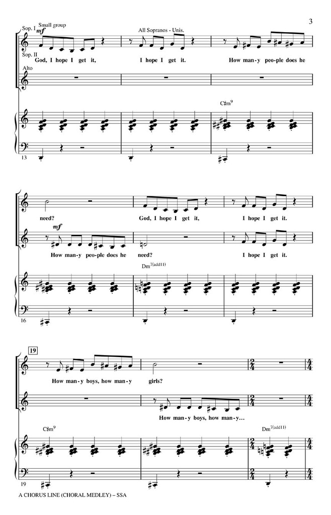 A Chorus Line - Choral Medley