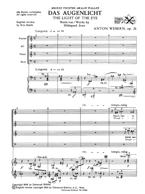 Das Augenlicht, op. 26
