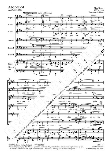 Abendlied, op. 39/2
