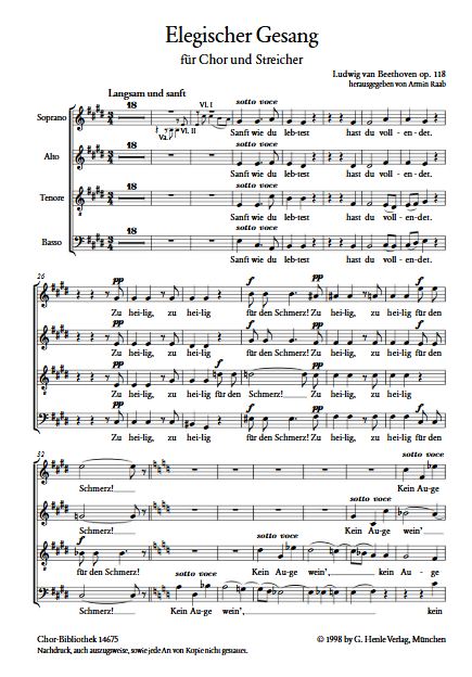 Elegischer Gesang, op. 118
