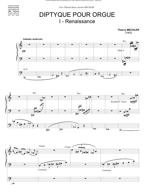 Diptyque pour orgue