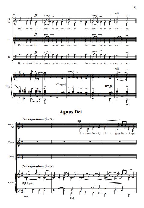 Missa brevis in C - Orgelfassung
