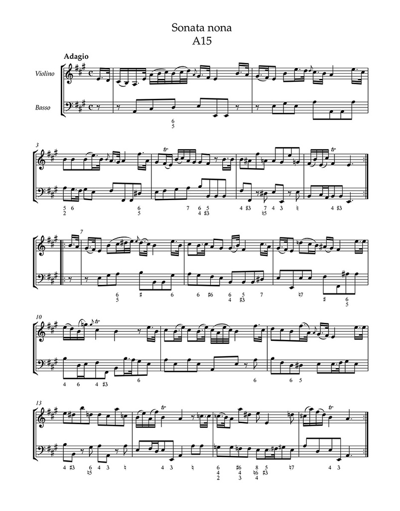 Dodici sonate e una pastorale - Opera prima