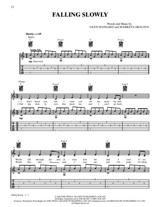Glen Hansard Guitar Songbook