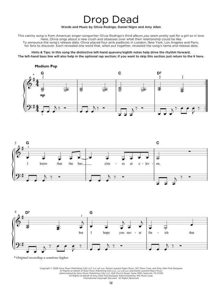 Chart Hits of 2025-2026 - Really Easy Piano