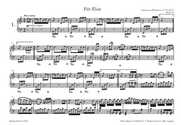 Musikalische Kostbarkeiten für Klavier - Beethoven
