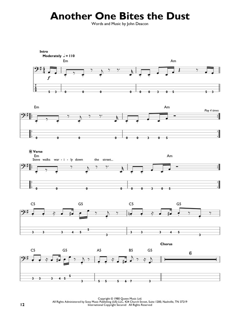 Really Easy Songs for Bass Guitar