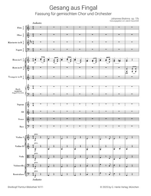 Gesang aus Fingal op. 17b