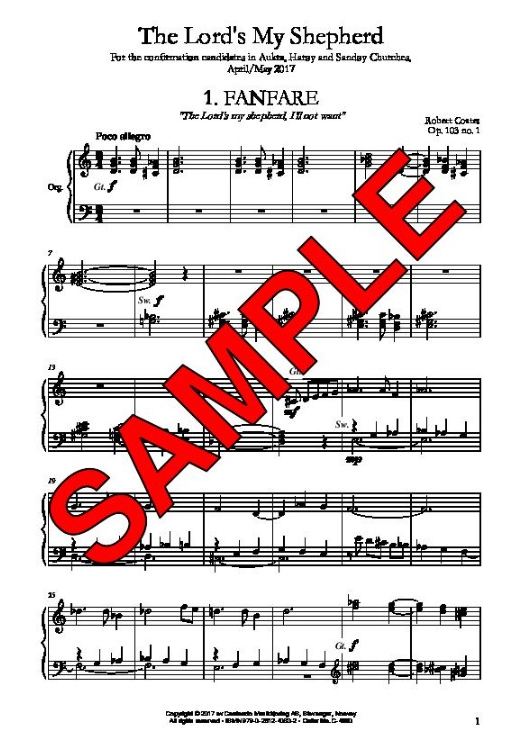 The Lord's my shepherd op. 103