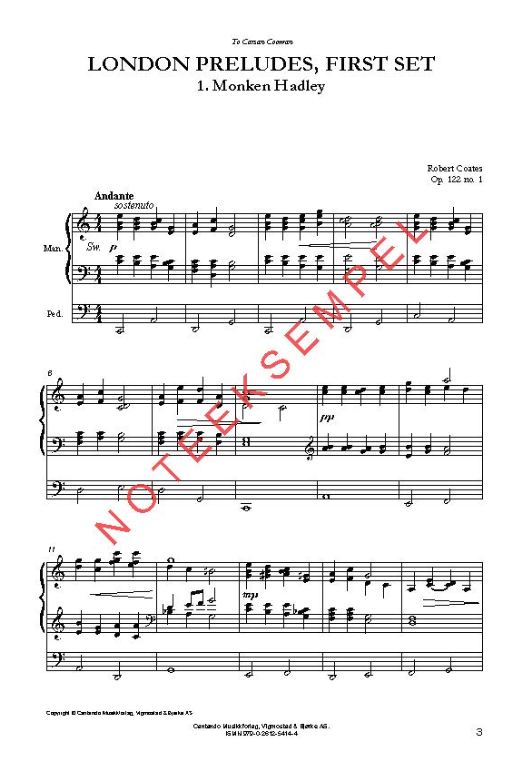 London Preludes 1 op. 122