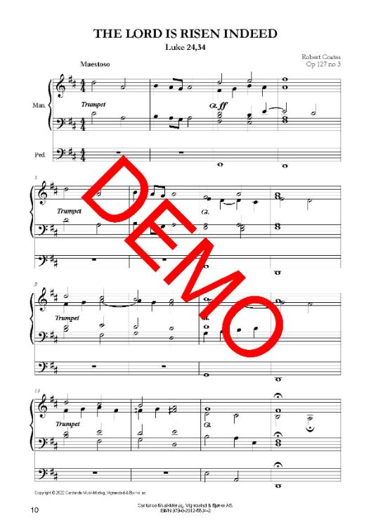 Three Frescoes for organ op. 127