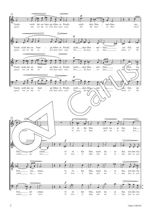 O süßer Mai! op. 93a/3