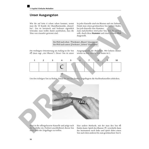 Mundharmonika spielen ohne Noten