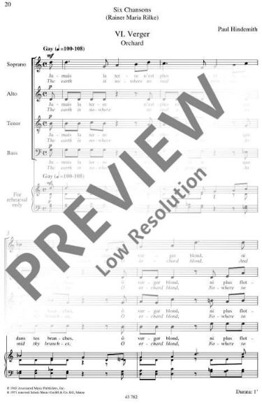 Six Chansons (komplett)