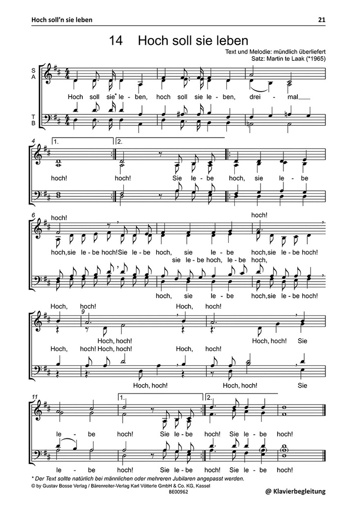 Feste und Feiern