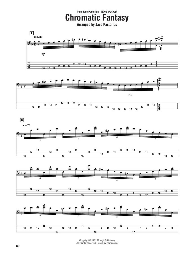 Jaco Pastorius Omnibook