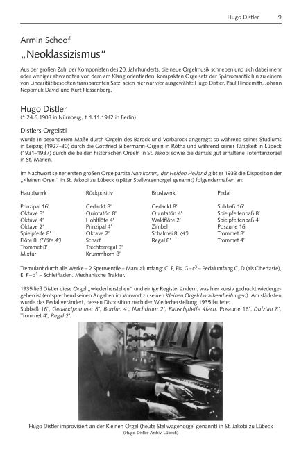 Orgelschule zur historischen Aufführungspraxis Teil 3: Die Moderne