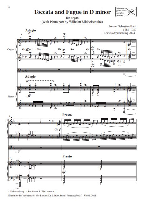 Toccata und Fuge d-moll BWV 565