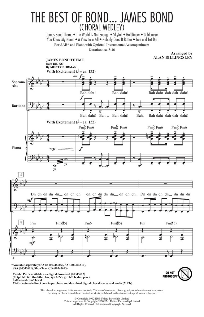 The Best of Bond... James Bond - Choral Medley